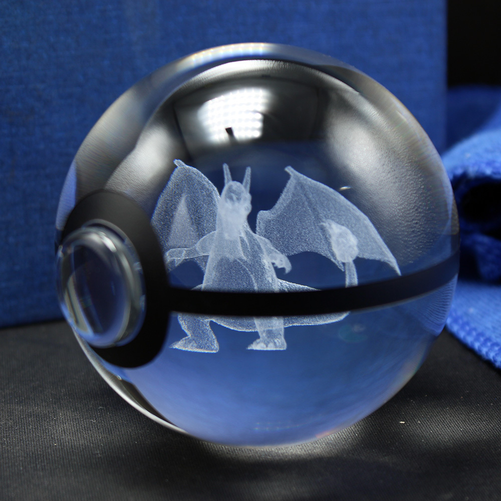 High Quality Round 3d Laser Engraving Crystal Sphere Ball with Rotate Led Base