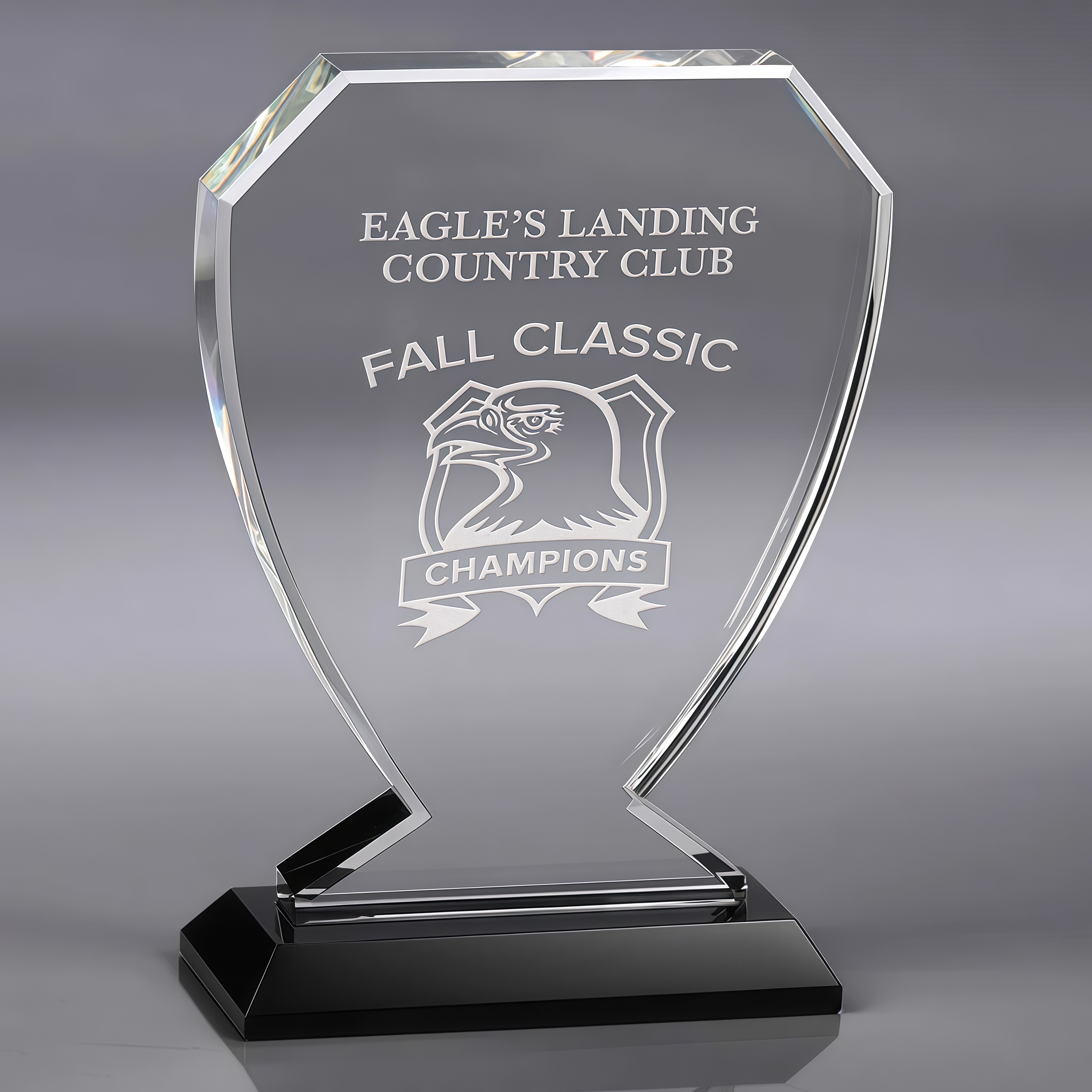 High Quality Customized Clear Crystal Plaque Trophy for Competition Business Gift
