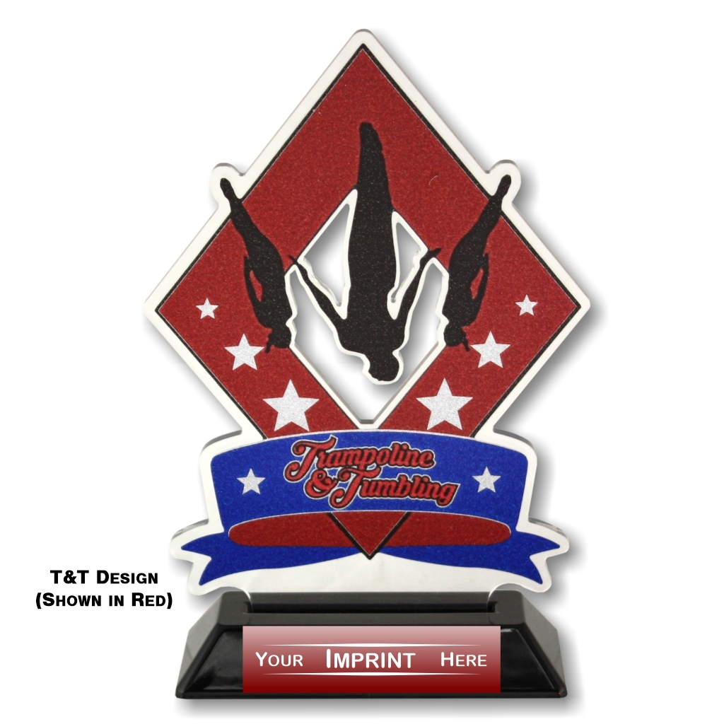 New Design Easy to Assemble Acrylic Star Award Custom GEMnastics Series Acrylic Sports Trophy