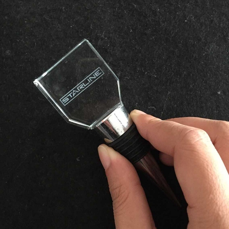 Cheap Company Promotional Gifts Glass Wine Bottle Stopper Crystal  Champagne Wine Stoppers Custom