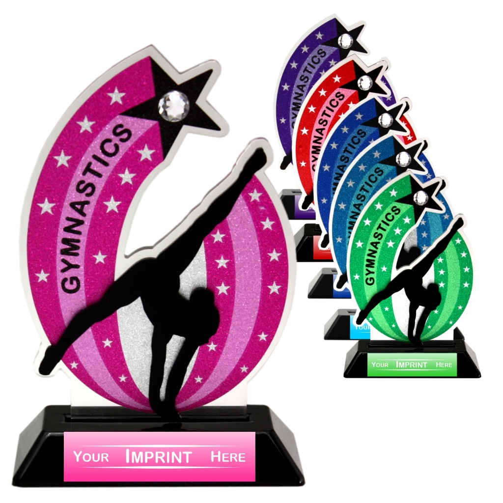 New Design Easy to Assemble Acrylic Star Award Custom GEMnastics Series Acrylic Sports Trophy