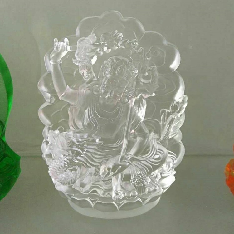 New Arrival Crystal Liuli Buddha Statue for Lucky Birthday Gift