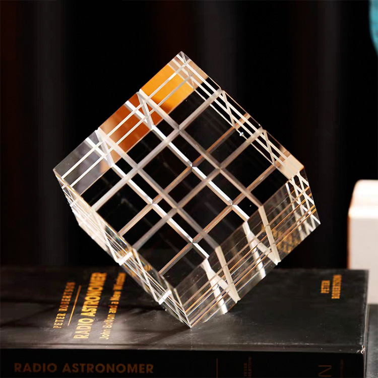 Factory Direct Sales Hotel Living Room Foyer Crystal Cube Crystal Decoration Crystal Rubik's Cube