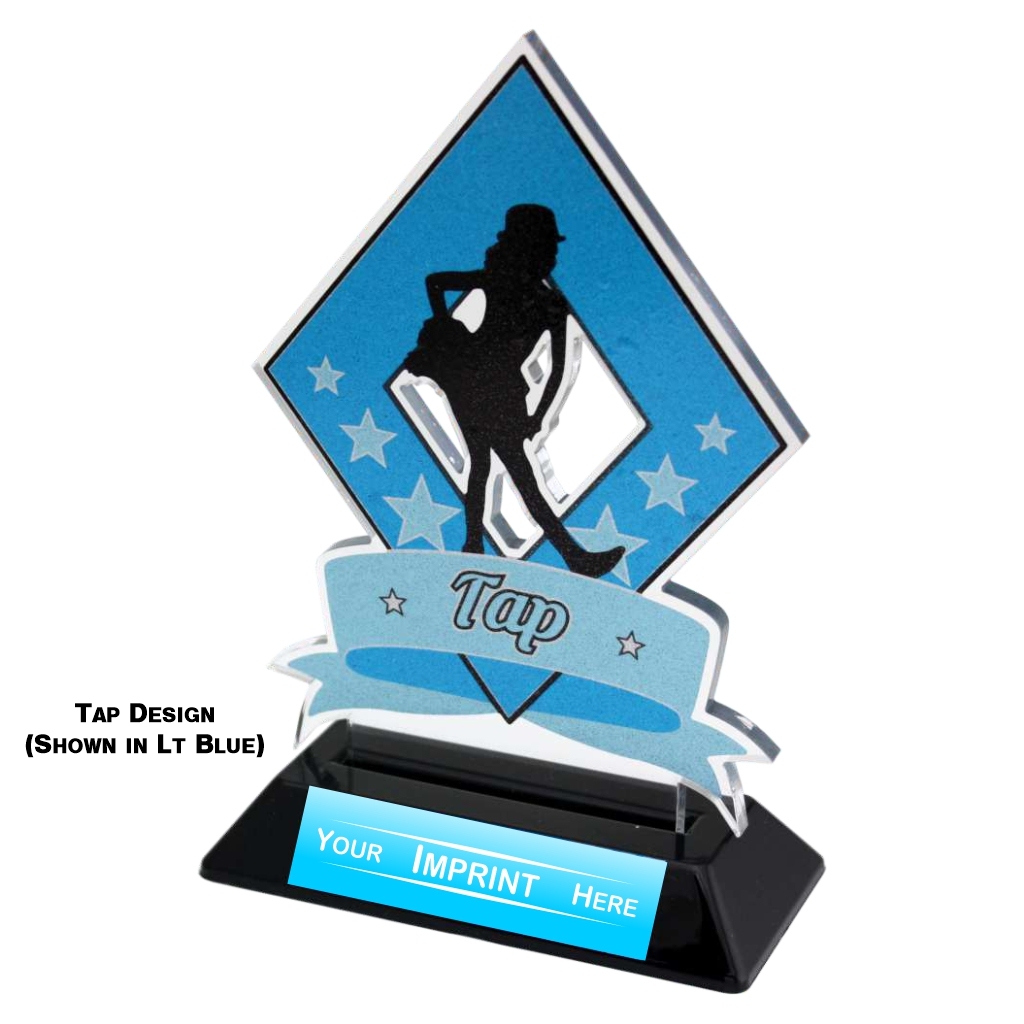 Noble Best Selling Dance Diamond Series Custom Laser Cutting Acrylic Trophy