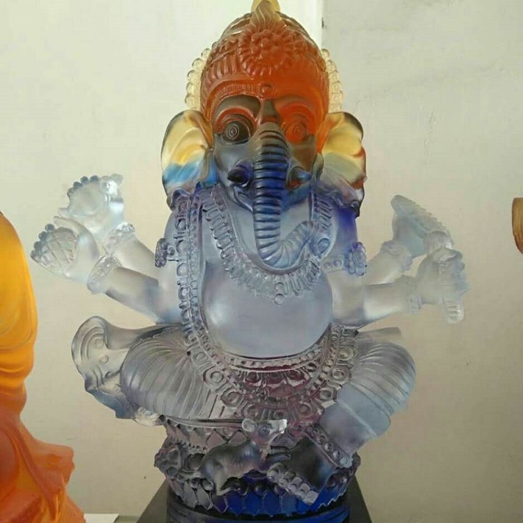 New Arrival Crystal Liuli Buddha Statue for Lucky Birthday Gift