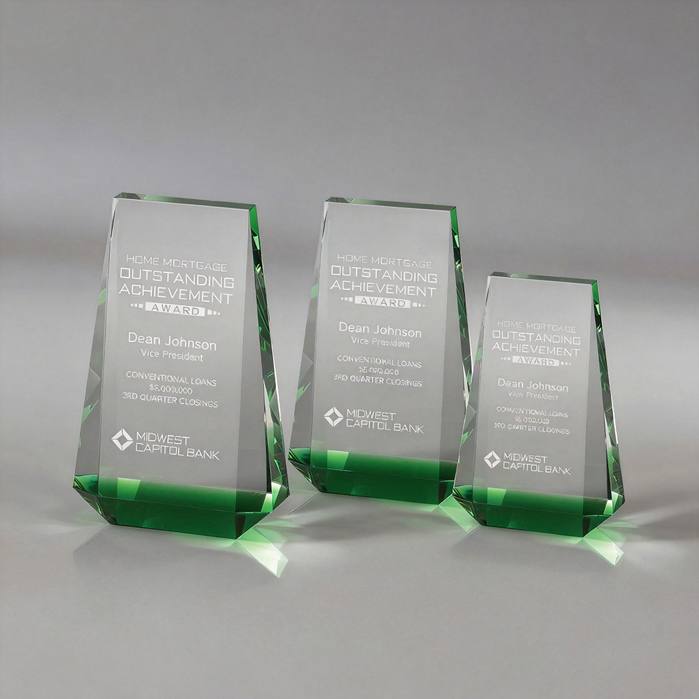 High Grade New Design Handmade Crystal Plaque Trophy for Office Desk Decoration