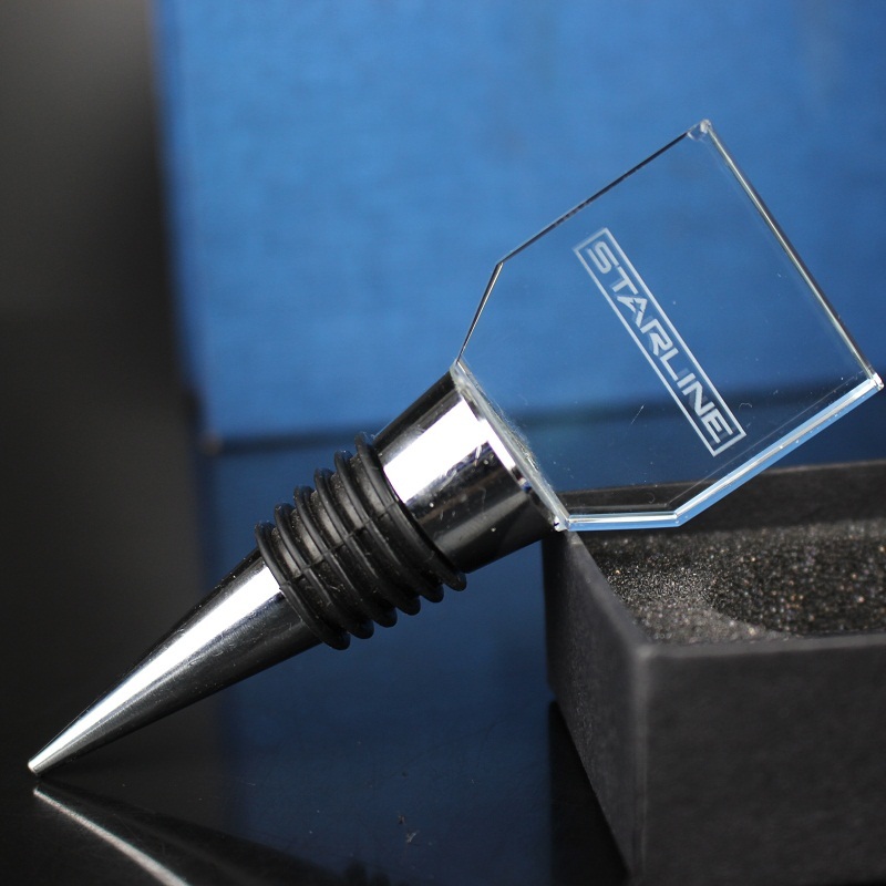 Cheap Company Promotional Gifts Glass Wine Bottle Stopper Crystal  Champagne Wine Stoppers Custom