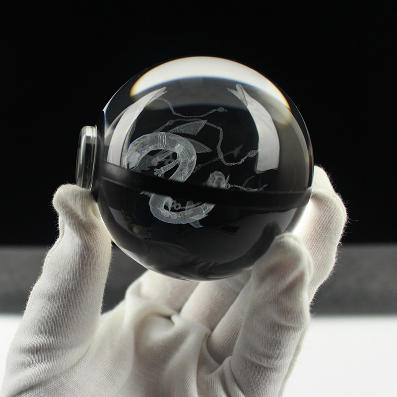 High Quality Round 3d Laser Engraving Crystal Sphere Ball with Rotate Led Base