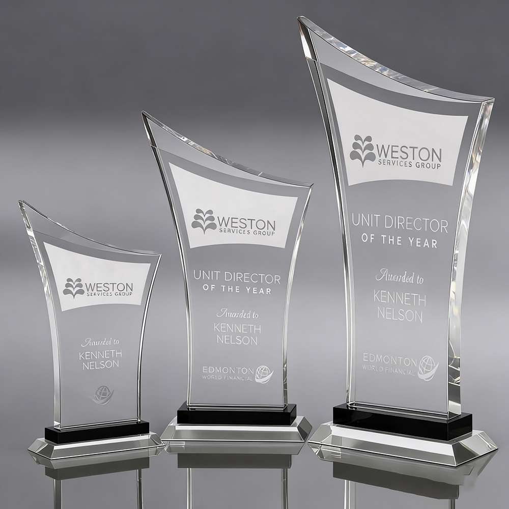 New Design Crystal Plaque Trophy Award New Creative Design for Business Gifts