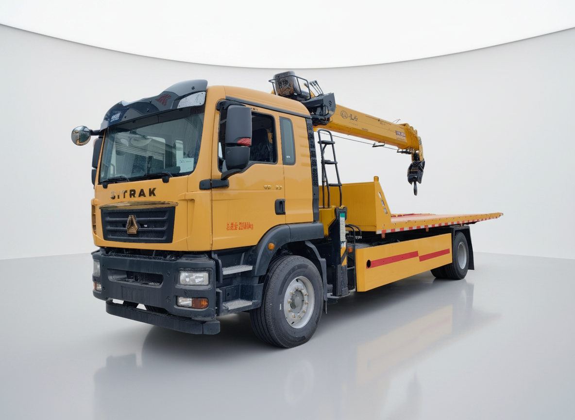 Camion dépanneuse plateau SITRAK 23 tonnes avec grue, MON MAGASIN, Camion dépanneuse plateau SITRAK 23 tonnes avec grue