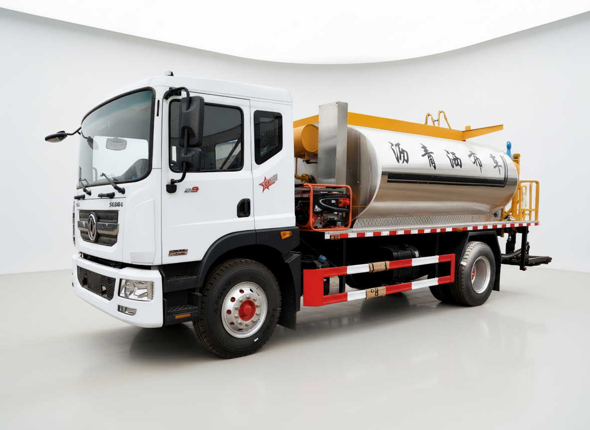 Camion distributeur d'asphalte DongFeng de 9,5 m³, Suizhou Hongda Automobile Sales Co., Ltd., Camion distributeur d'asphalte DongFeng de 9,5 m³