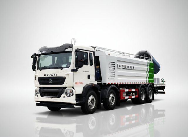 Camion de dépoussiérage Sinotruk Howo 8x4 (4 essieux) de 21 m³, Suizhou Hongda Automobile Sales Co., Ltd., Camion de dépoussiérage Sinotruk Howo 8x4 (4 essieux) de 21 m³