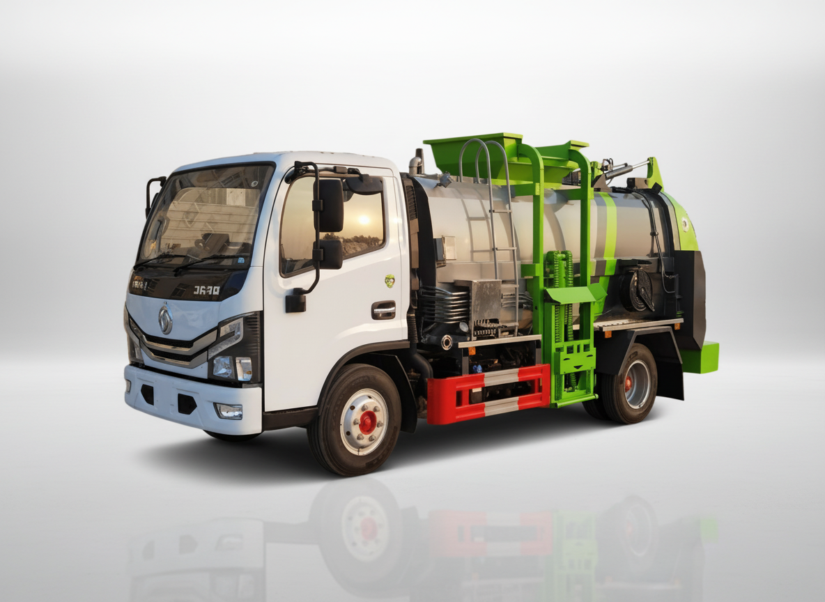Dongfeng D6 Series 5m³ Food Waste Truck, Suizhou Hongda Automobile Sales Co., Ltd.,Dongfeng D6 Series 5m³ Food Waste Truck