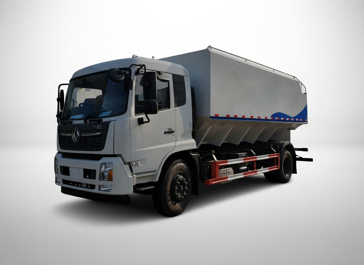 Camion de transport d'aliments en vrac Dongfeng Tianjin 22 m³, Suizhou Hongda Automobile Sales Co., Ltd., Camion de transport d'aliments en vrac Dongfeng Tianjin 22 m³