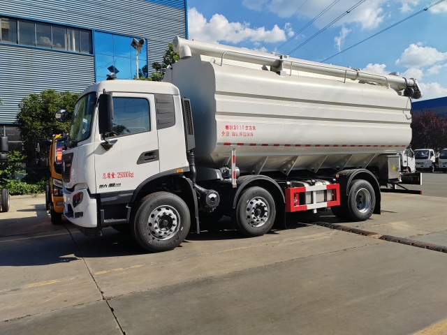 Dongfeng Tianjin 6x2 3 essieux 28,36 m³ Camion de transport d'aliments en vrac, Suizhou Hongda Automobile Sales Co., Ltd., Dongfeng Tianjin 6x2 3 essieux 28,36 m³ Camion de transport d'aliments en vrac