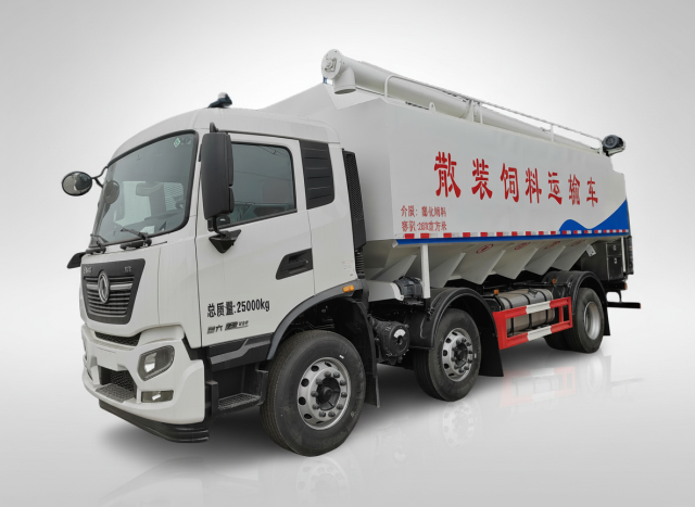 Dongfeng Tianjin 6x2 3 essieux 28,36 m³ Camion de transport d'aliments en vrac, Suizhou Hongda Automobile Sales Co., Ltd., Dongfeng Tianjin 6x2 3 essieux 28,36 m³ Camion de transport d'aliments en vrac