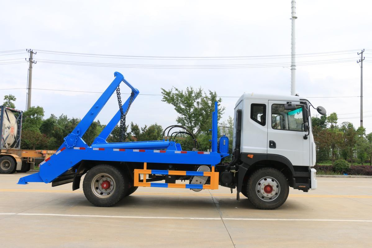 Camión de basura Dongfeng Dollicar D9 con cargador de contenedores, Suizhou Hongda Automobile Sales Co., Ltd., Camión de basura Dongfeng Dollicar D9 con cargador de contenedores