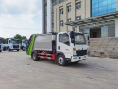 Мусоровоз HOWO с задней загрузкой и компактором, 8 м³, Suizhou Hongda Automobile Sales Co., Ltd., Мусоровоз HOWO с задней загрузкой и компактором.