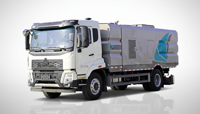 Camion balayeuse aspirante robuste HOWO 8 m³, Suizhou Hongda Automobile Sales Co., Ltd., Camion balayeuse aspirante robuste HOWO 8 m³