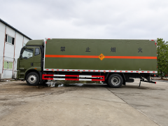Camion de transport de matières dangereuses FAW Jiefang de type caisse, Suizhou Hongda Automobile Sales Co., Ltd., Camion de transport de matières dangereuses FAW Jiefang de type caisse