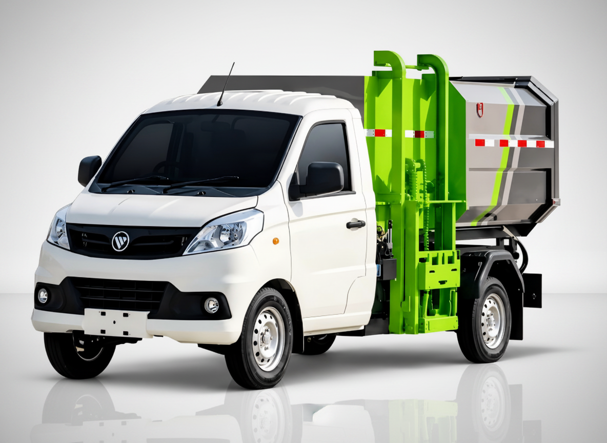 Foton Xiangling 3m³ Side-Loading Garbage Truck, Suizhou Hongda Automobile Sales Co., Ltd.,Foton Xiangling 3m³ Side-Loading Garbage Truck