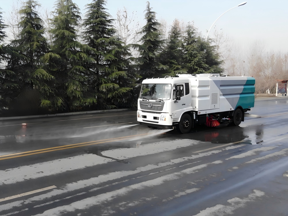 Camion balayeuse de voirie haute pression Dongfeng 9+7 m³, Suizhou Hongda Automobile Sales Co., Ltd., Camion balayeuse de voirie haute pression Dongfeng 9+7 m³