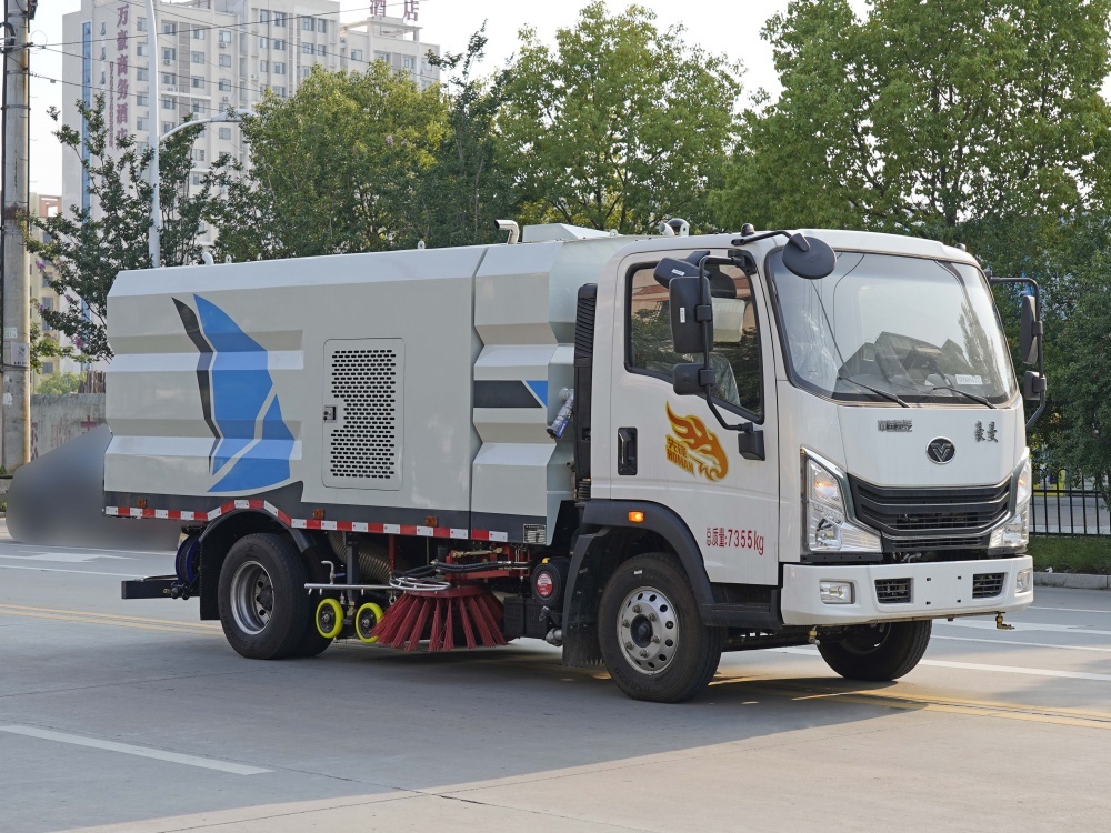 Camion balayeuse de voirie haute pression SINOTRUK Homan 3+3 m³, Suizhou Hongda Automobile Sales Co., Ltd., Camion balayeuse de voirie haute pression SINOTRUK Homan 3+3 m³