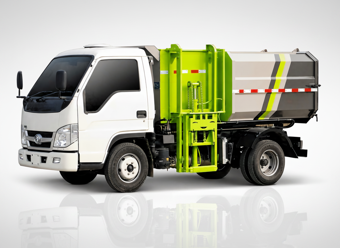 Foton 3m³ Side-Loading Garbage Truck, Suizhou Hongda Automobile Sales Co., Ltd.,Foton 3m³ Side-Loading Garbage Truck