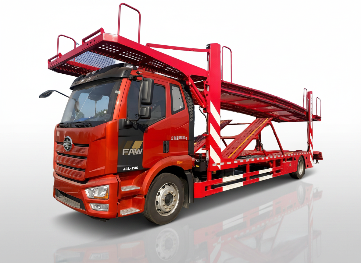 Transporteur de véhicules FAW Jiefang à 6 voitures, Suizhou Hongda Automobile Sales Co., Ltd., Transporteur de véhicules FAW Jiefang à 6 voitures