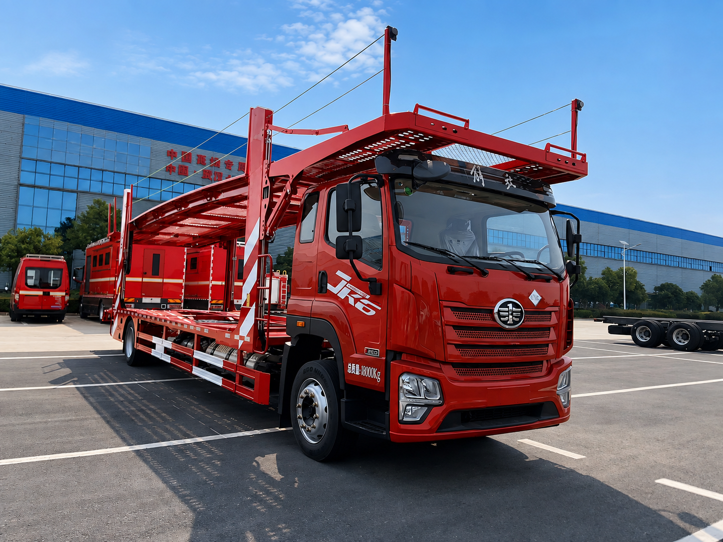 FAW Jiefang Natural Gas 6-Car Hauler, Suizhou Hongda Automobile Sales Co., Ltd.,FAW Jiefang Natural Gas 6-Car Hauler