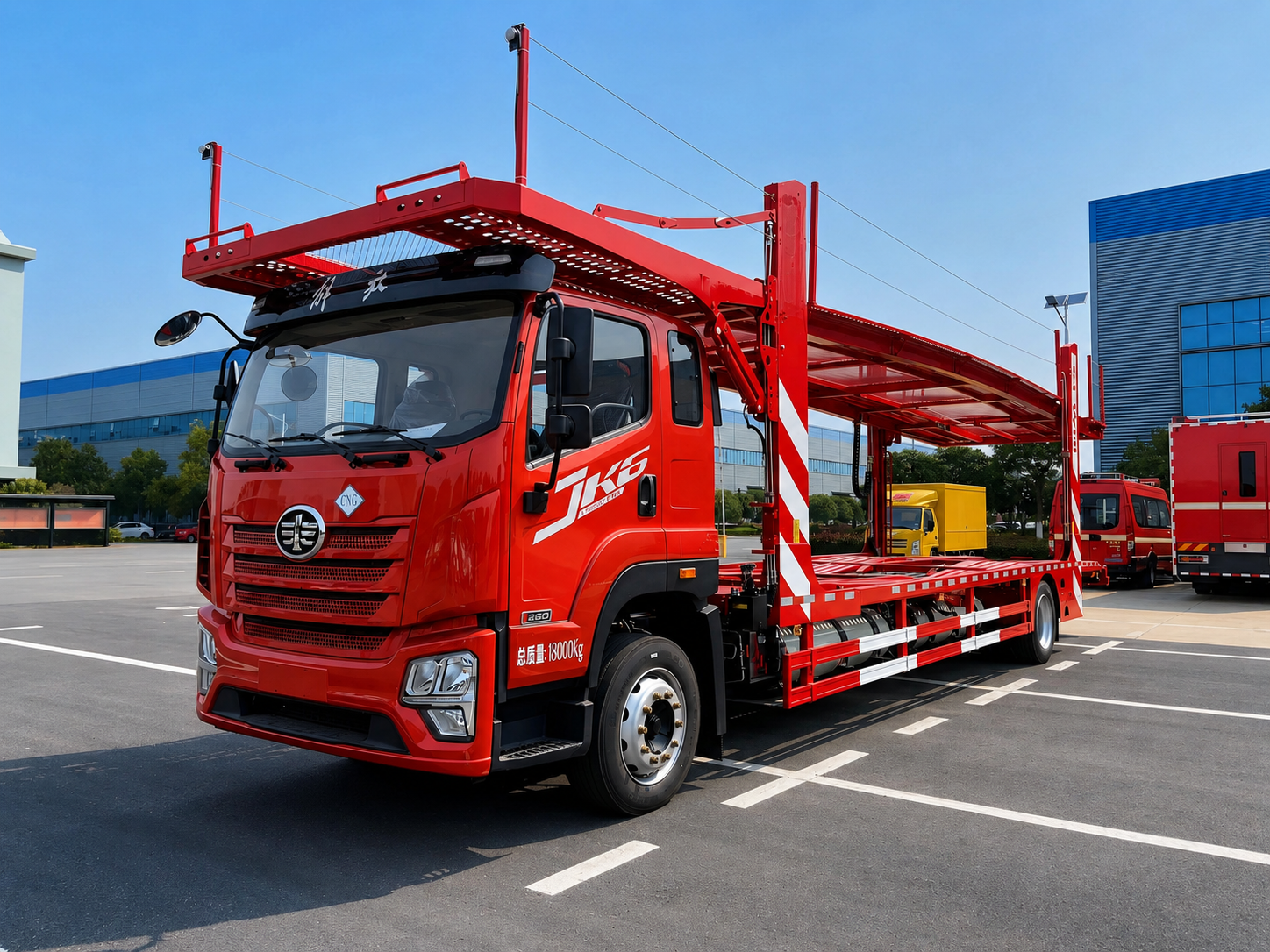 FAW Jiefang Natural Gas 6-Car Hauler, Suizhou Hongda Automobile Sales Co., Ltd.,FAW Jiefang Natural Gas 6-Car Hauler