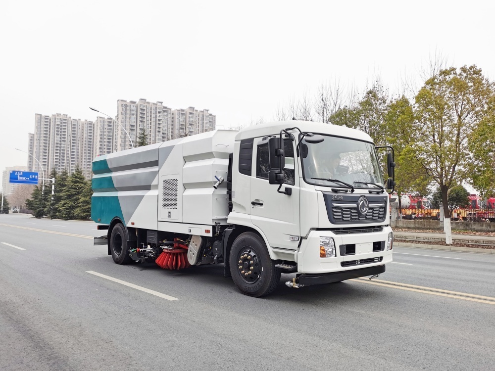 Camion balayeuse de voirie haute pression Dongfeng 9+7 m³, Suizhou Hongda Automobile Sales Co., Ltd., Camion balayeuse de voirie haute pression Dongfeng 9+7 m³