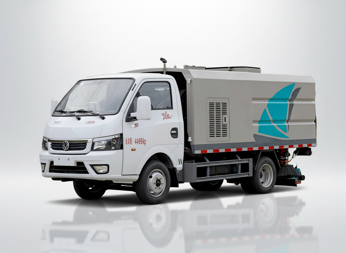 Camion balayeuse aspirante robuste DongFeng de 3 m³, Suizhou Hongda Automobile Sales Co., Ltd., Camion balayeuse aspirante robuste DongFeng de 3 m³