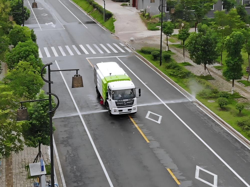Camion balayeuse de voirie Dongfeng 8 m³, Suizhou Hongda Automobile Sales Co., Ltd., Camion balayeuse de voirie Dongfeng 8 m³