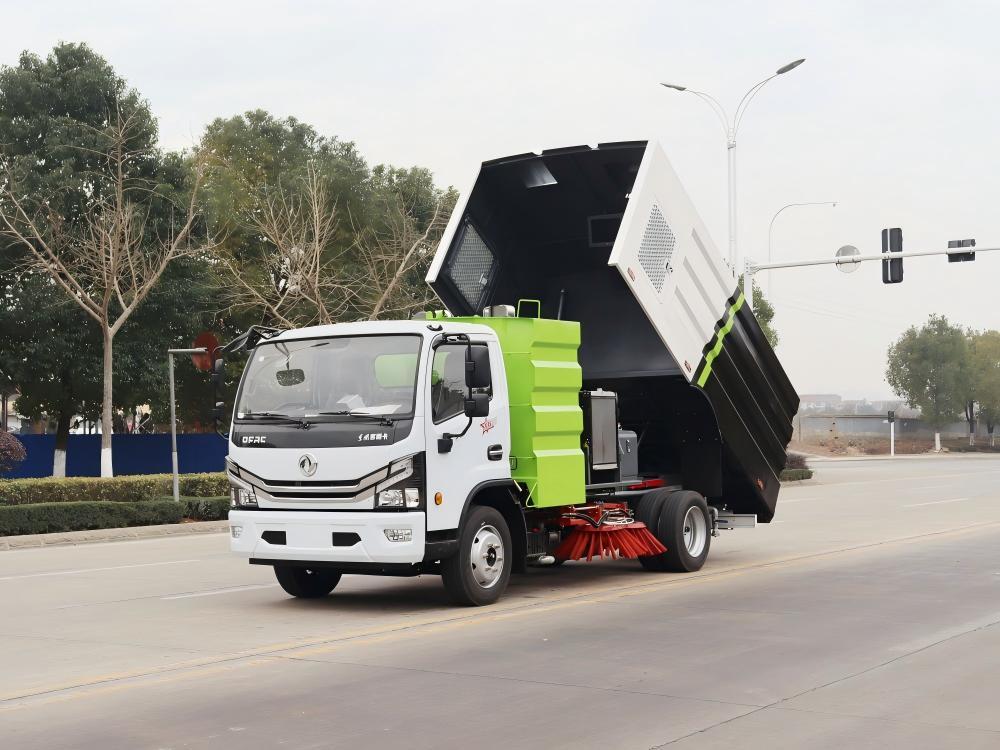 Camion balayeuse de voirie Dongfeng 5,5 m³, Suizhou Hongda Automobile Sales Co., Ltd., Camion balayeuse de voirie Dongfeng 5,5 m³