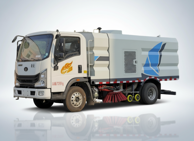 Camion balayeuse de voirie haute pression SINOTRUK Homan 3+3 m³, Suizhou Hongda Automobile Sales Co., Ltd., Camion balayeuse de voirie haute pression SINOTRUK Homan 3+3 m³