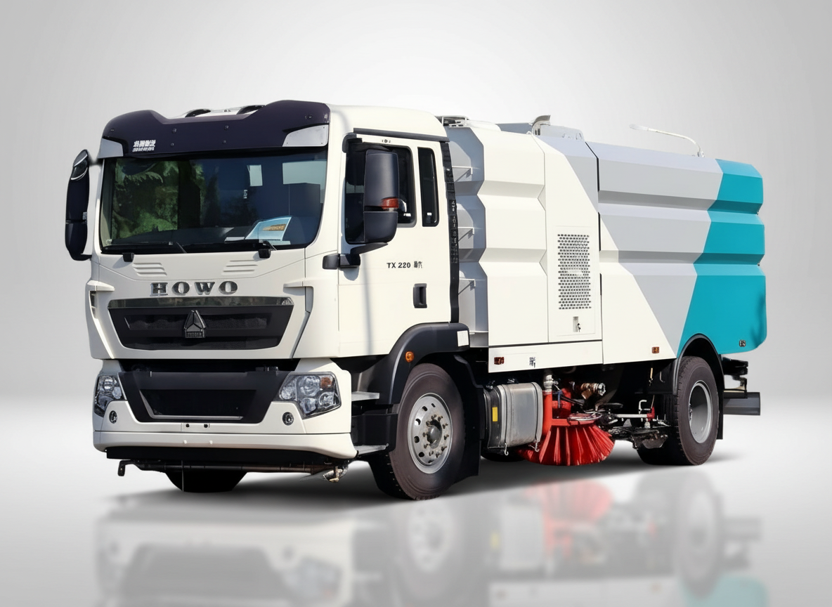 Подметальная машина высокого давления HOWO 9+7 м³, Suizhou Hongda Automobile Sales Co., Ltd., Подметальная машина высокого давления HOWO 9+7 м³