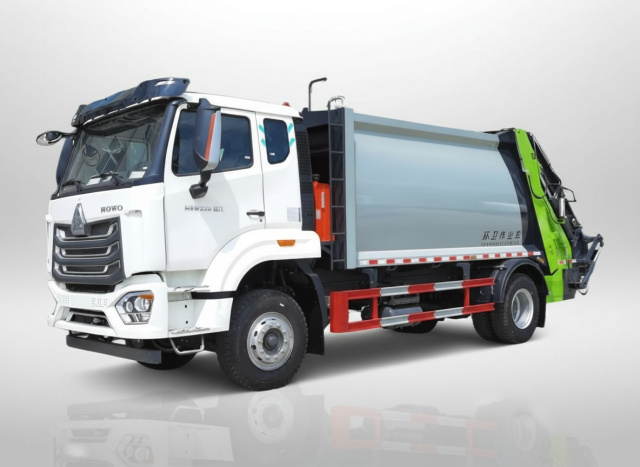 Мусоровоз HOWO с задней загрузкой и компактором, 16 м³, Suizhou Hongda Automobile Sales Co., Ltd., Мусоровоз HOWO с задней загрузкой и компактором, 16 м³