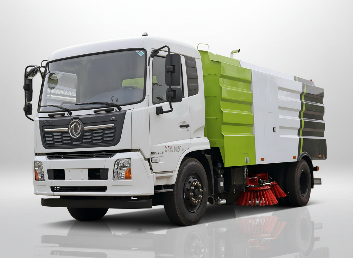 Camion balayeuse de voirie Dongfeng 8 m³, Suizhou Hongda Automobile Sales Co., Ltd., Camion balayeuse de voirie Dongfeng 8 m³