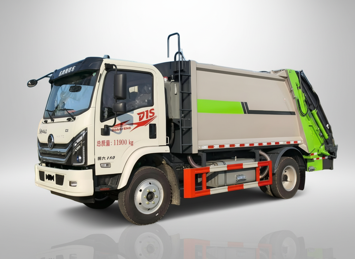 Мусоровоз DongFeng 12 м³ с задней загрузкой и компактором, Suizhou Hongda Automobile Sales Co., Ltd., Мусоровоз DongFeng 12 м³ с задней загрузкой и компактором