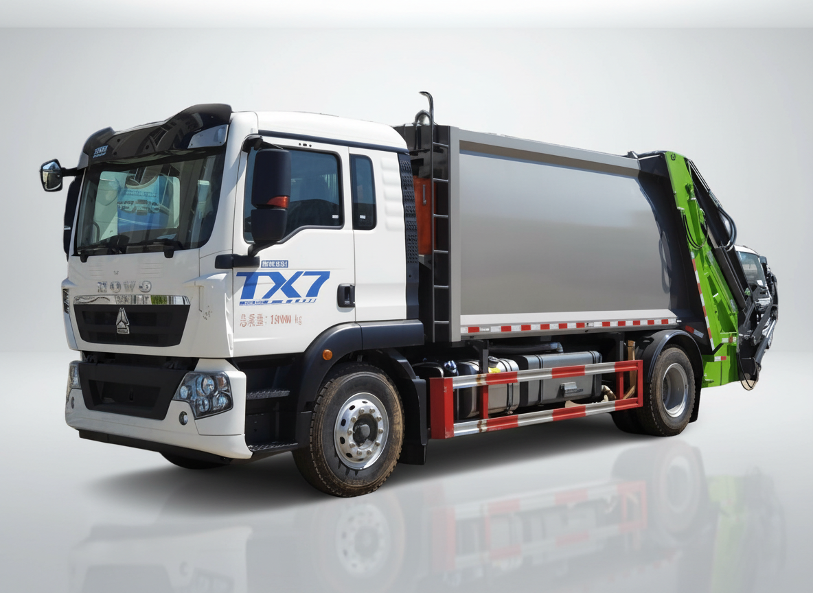 Мусоровоз HOWO с задней загрузкой и компактором, 16 м³, Suizhou Hongda Automobile Sales Co., Ltd., Мусоровоз HOWO с задней загрузкой и компактором, 16 м³