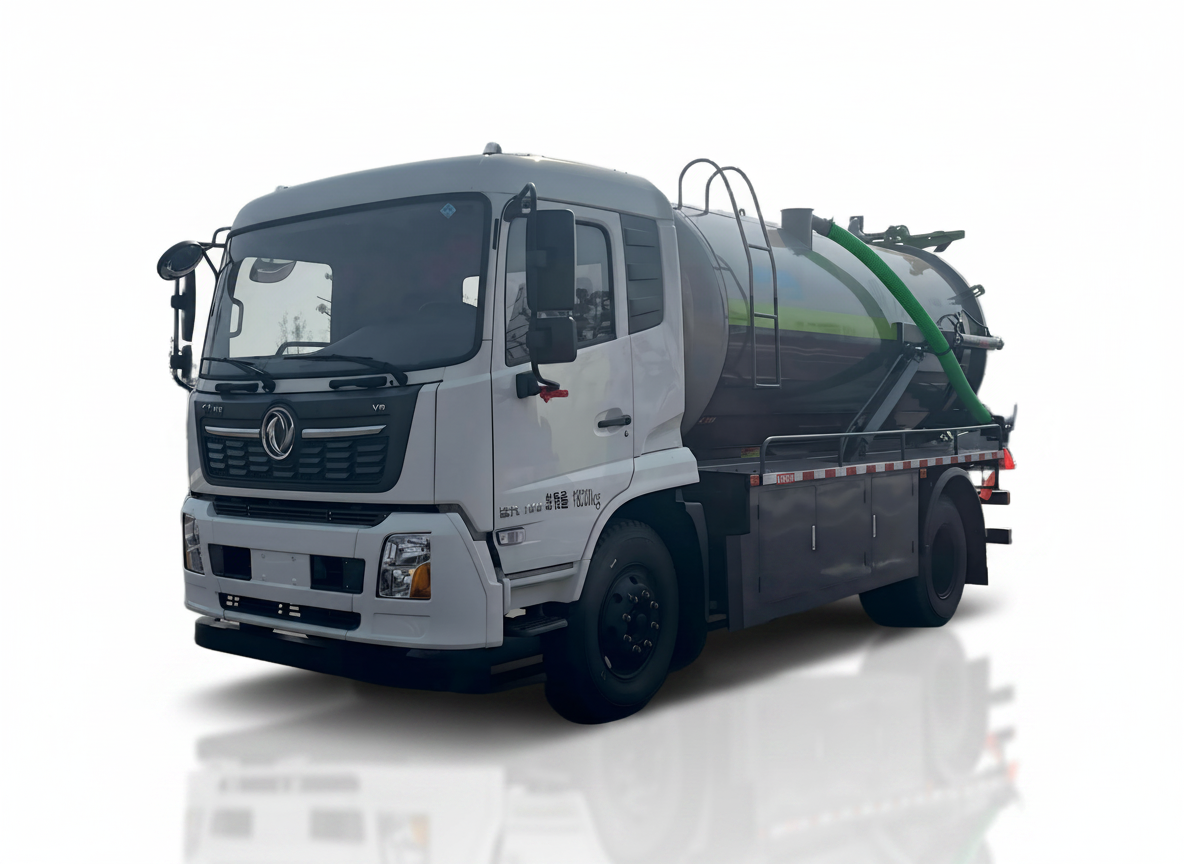 Camion d'aspiration des eaux usées sous vide de 10 m³, Suizhou Hongda Automobile Sales Co., Ltd., Camion d'aspiration des eaux usées sous vide de 10 m³