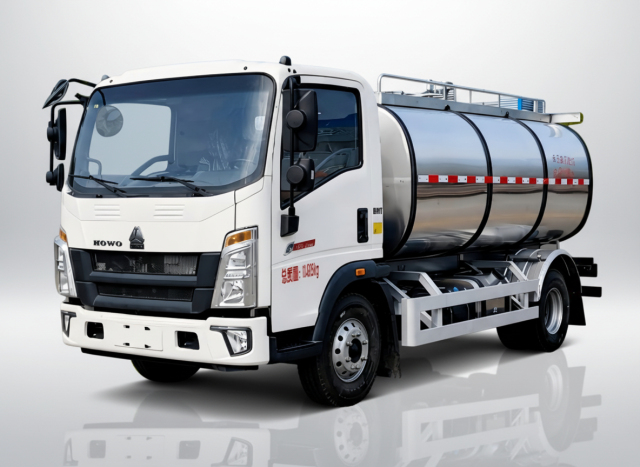Camion-citerne à lait Sinotruk Howo 6 m³, Suizhou Hongda Automobile Sales Co., Ltd., Camion-citerne à lait Sinotruk Howo 6 m³