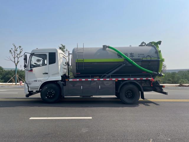 Camion d'aspiration des eaux usées sous vide de 10 m³, Suizhou Hongda Automobile Sales Co., Ltd., Camion d'aspiration des eaux usées sous vide de 10 m³