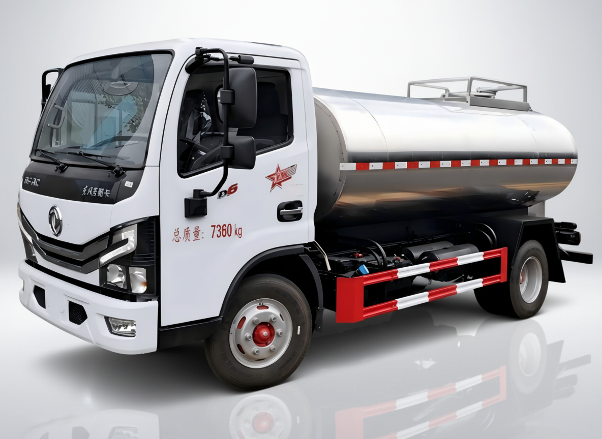 Camion-citerne à lait Dongfeng Dollicar 4,7 m³, Suizhou Hongda Automobile Sales Co., Ltd., camion-citerne à lait Dongfeng Dollicar 4,7 m³