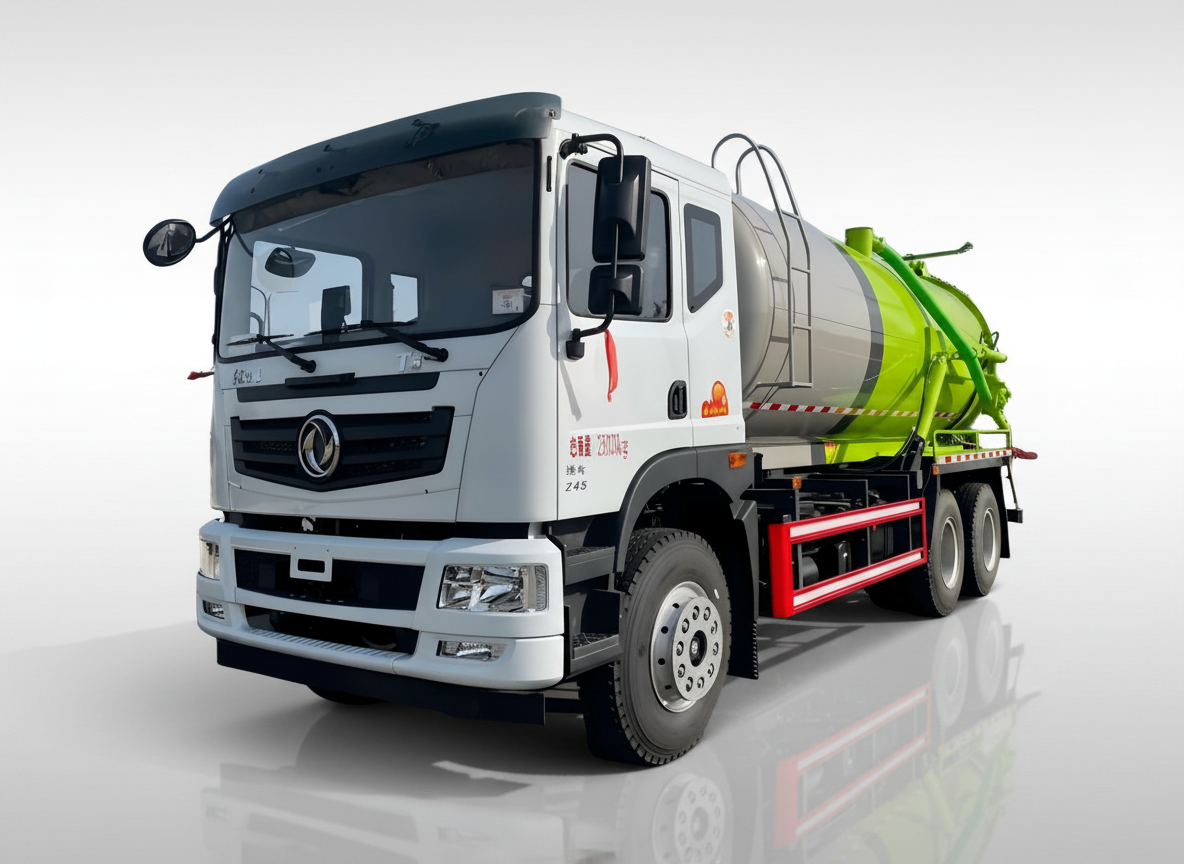Camion d'aspiration des eaux usées sous vide de 16,5 m³, Suizhou Hongda Automobile Sales Co., Ltd., Camion d'aspiration des eaux usées sous vide de 16,5 m³