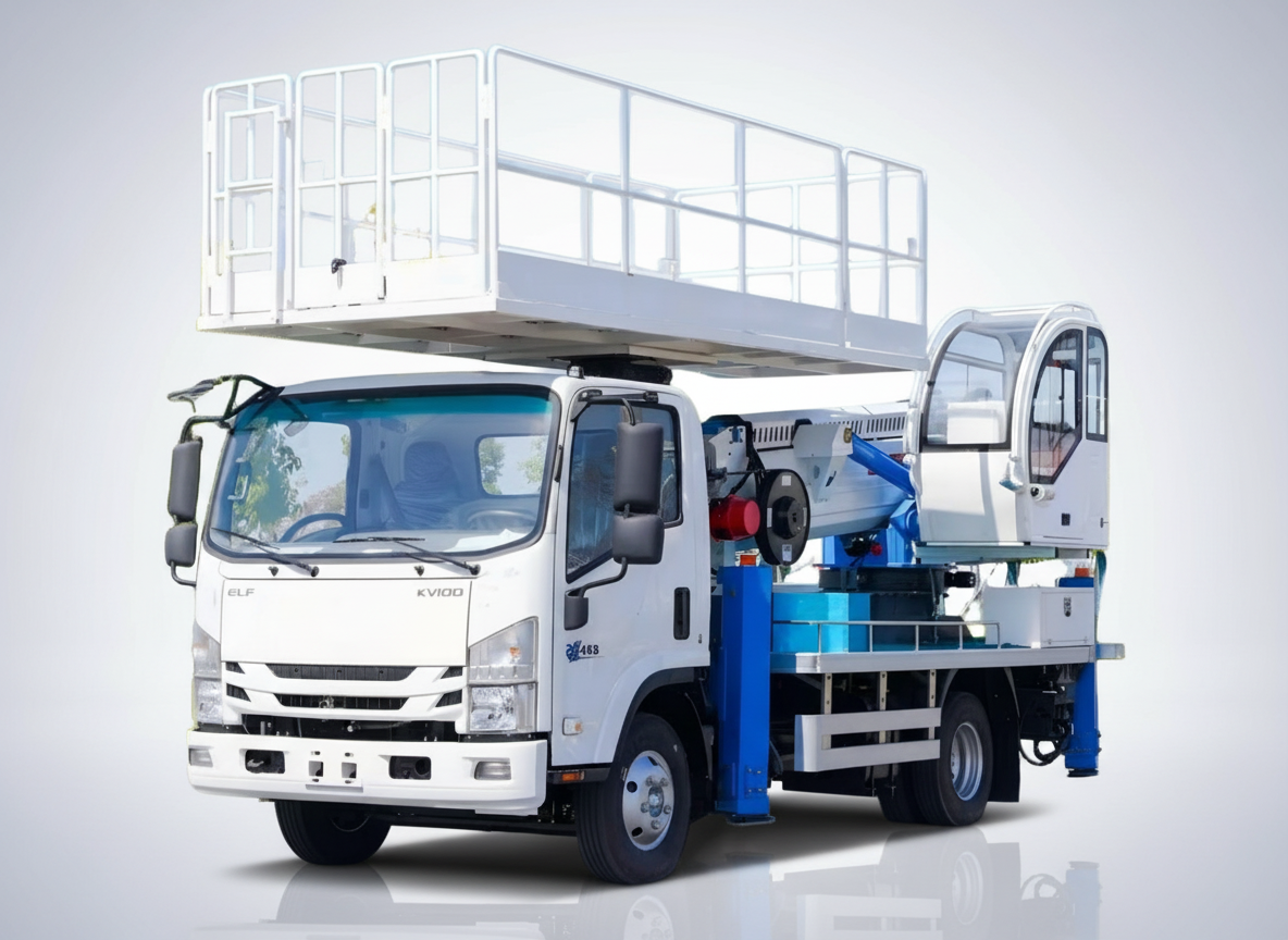 Camion nacelle télescopique ISUZU de 23 m, Suizhou Hongda Automobile Sales Co., Ltd., Camion nacelle télescopique ISUZU de 23 m