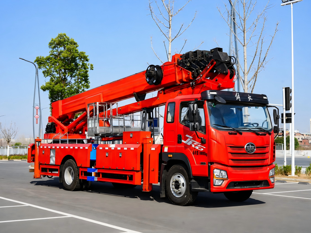 Camion nacelle télescopique FAW JK6 50 m, Suizhou Hongda Automobile Sales Co., Ltd., Camion nacelle télescopique FAW JK6 50 m
