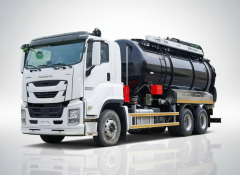 Camion de nettoyage des égouts ISUZU de 17 m³ à jet d'eau et aspiration combinés, Suizhou Hongda Automobile Sales Co., Ltd., Camion de nettoyage des égouts ISUZU de 17 m³ à jet d'eau et aspiration combinés