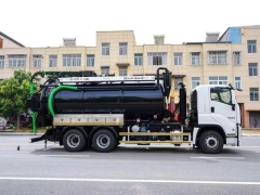 Camion de nettoyage des égouts ISUZU de 17 m³ à jet d'eau et aspiration combinés, Suizhou Hongda Automobile Sales Co., Ltd., Camion de nettoyage des égouts ISUZU de 17 m³ à jet d'eau et aspiration combinés